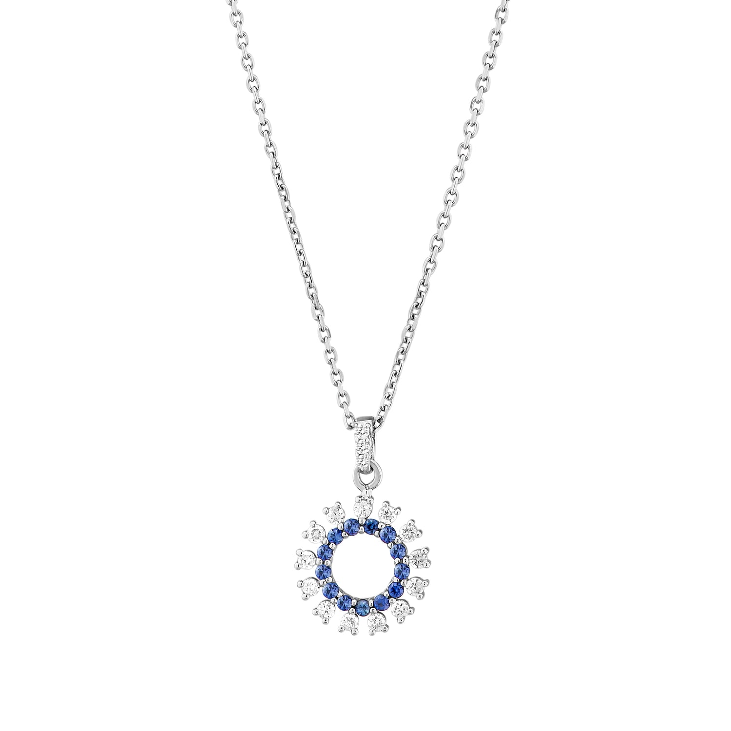 Renkli Taşlı Pırlanta Kolye