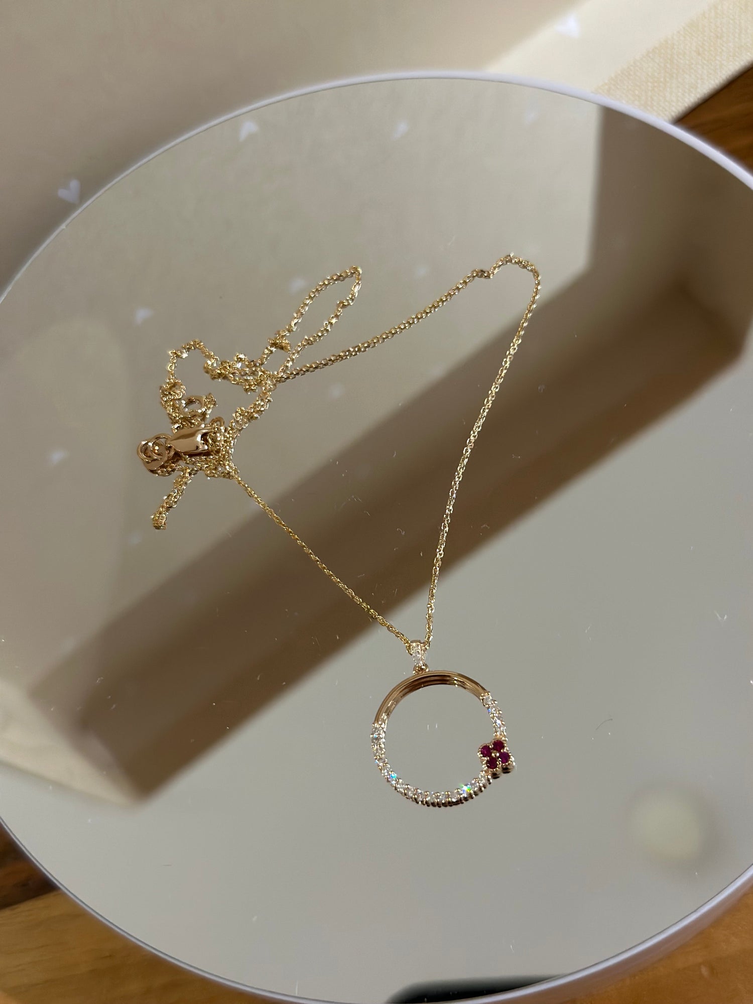 Renkli Taşlı Pırlanta Kolye