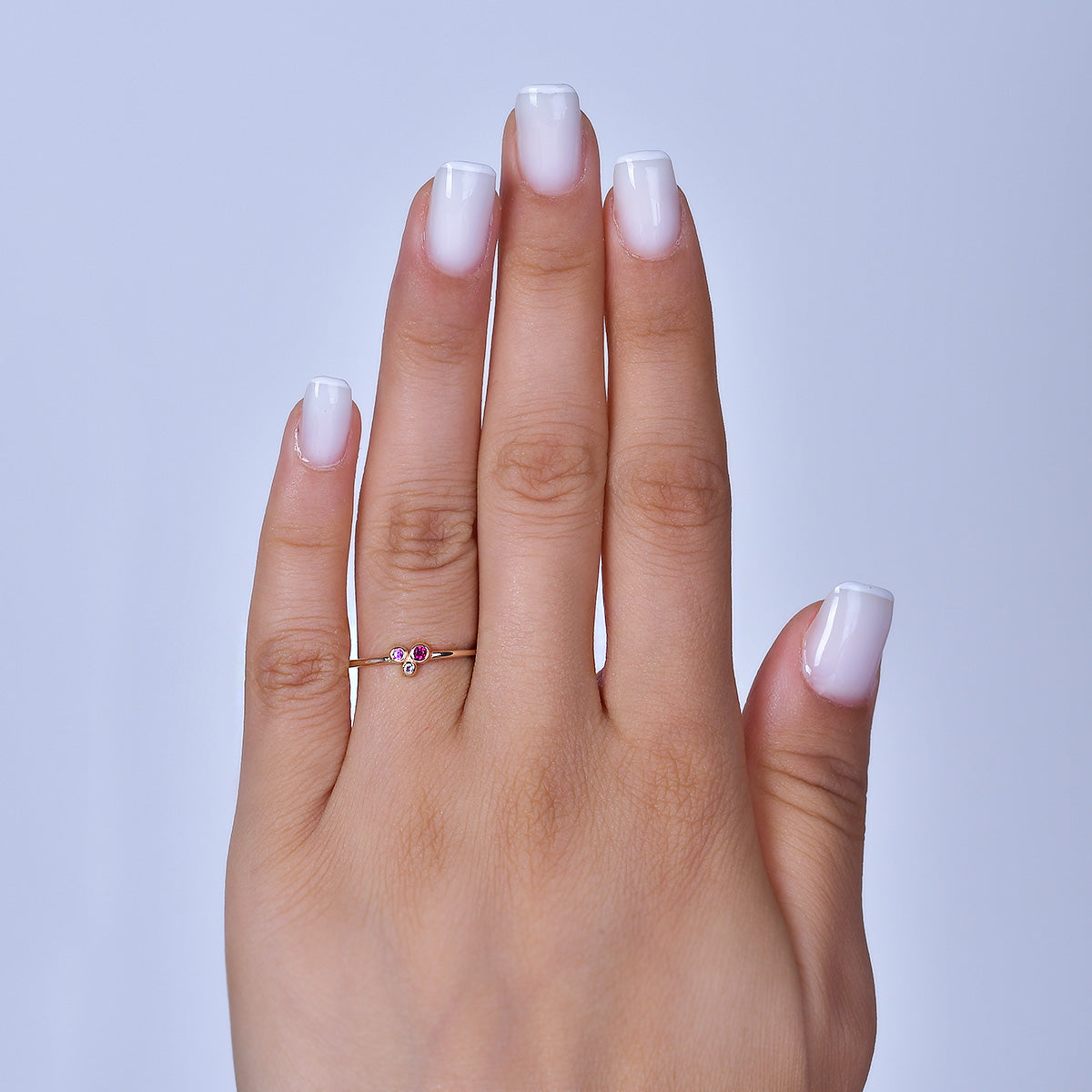 Renkli Taşlı Pırlanta Yüzük