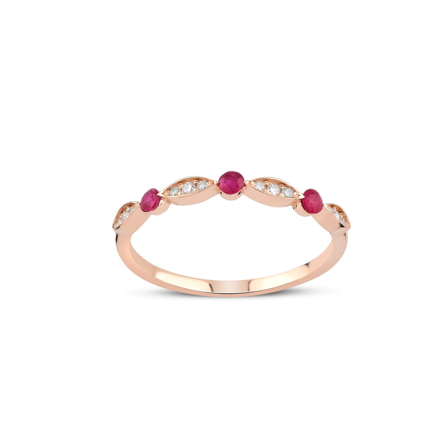 Renkli Taşlı Pırlanta Yüzük