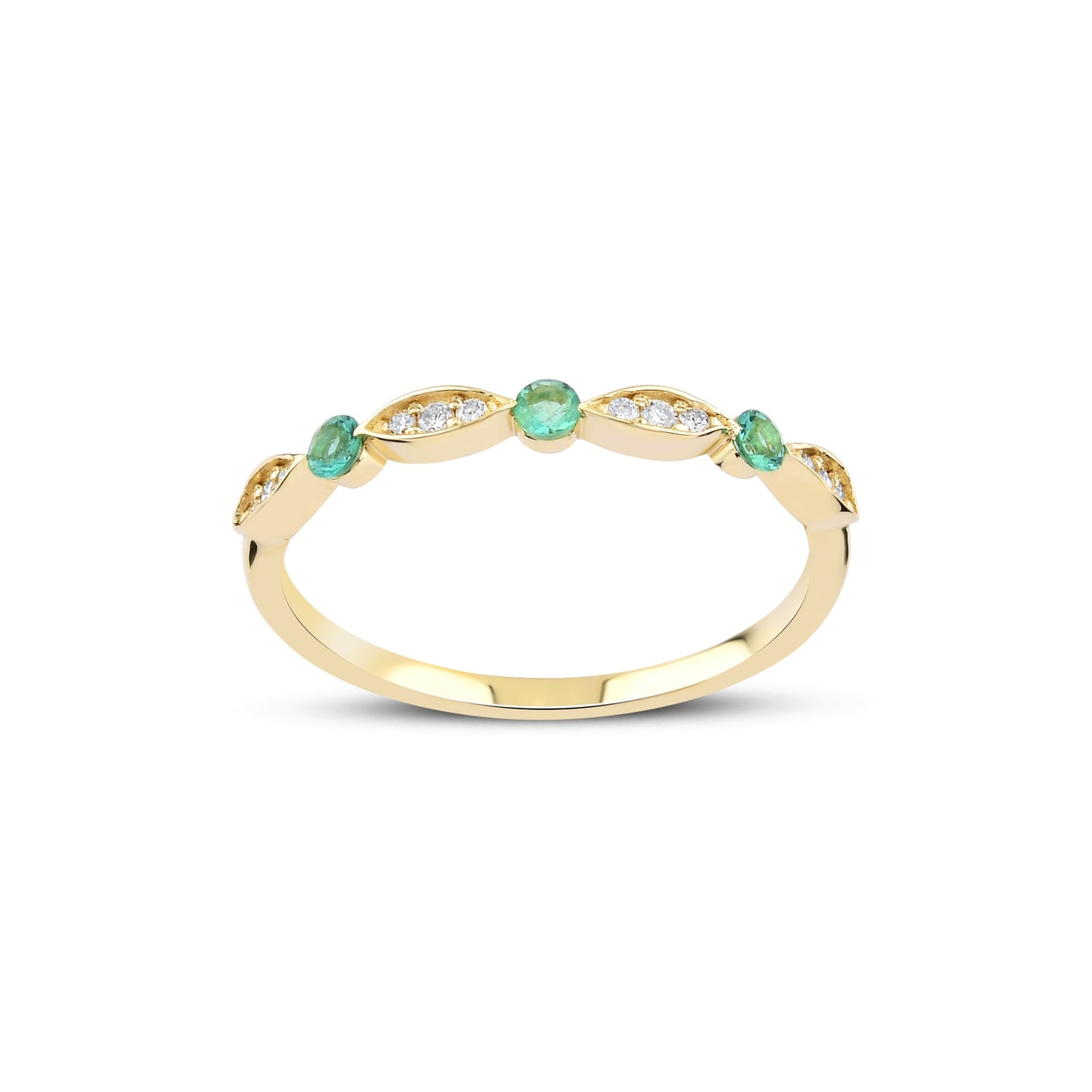 Renkli Taşlı Pırlanta Yüzük