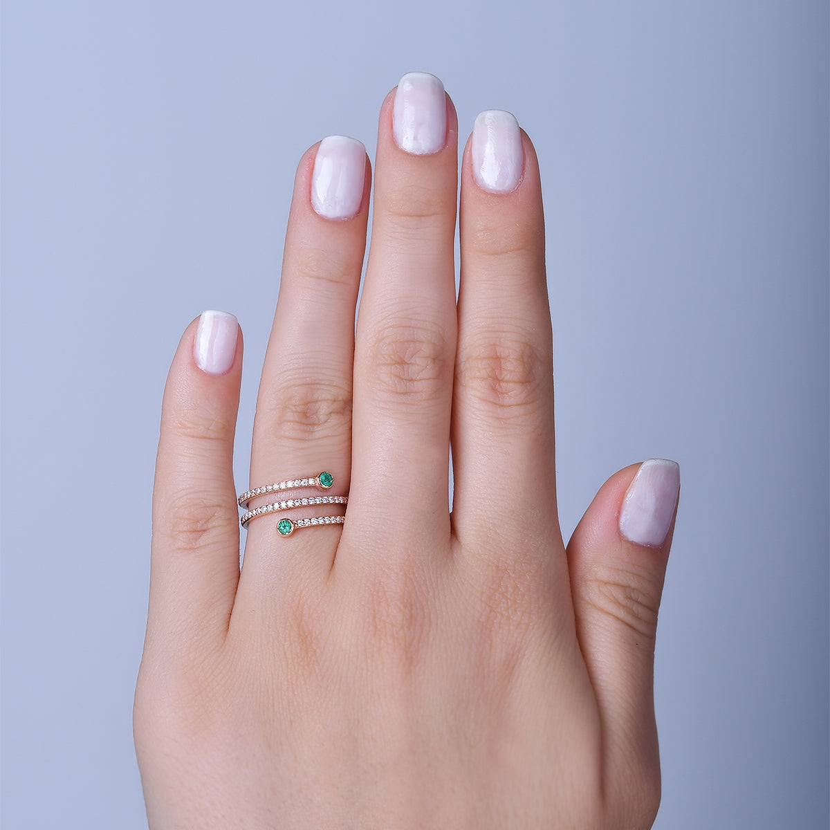 Renkli Taşlı Pırlanta Yüzük